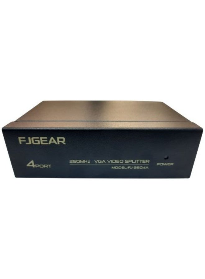 موزع إشارة VGA 1x4 | يدعم دقة 1920x1440 | عرض نطاق ترددي 250 ميجاهرتز | حاصل على شهادات CE وFCC - Image 2
